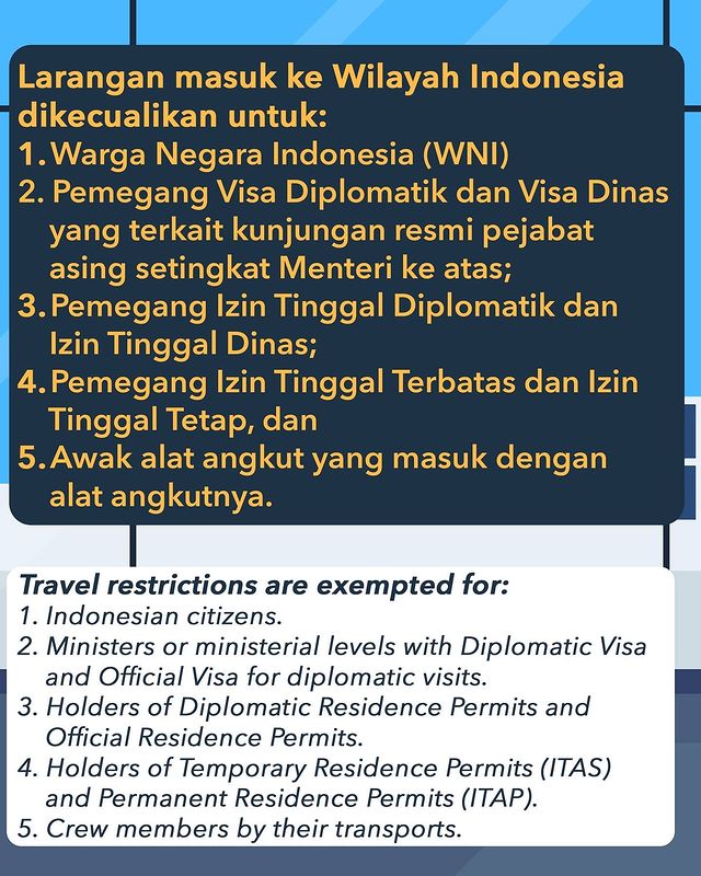travel restrictions indonesia 2023